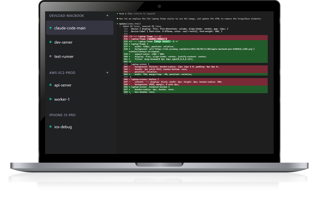 SessionCast on Laptop