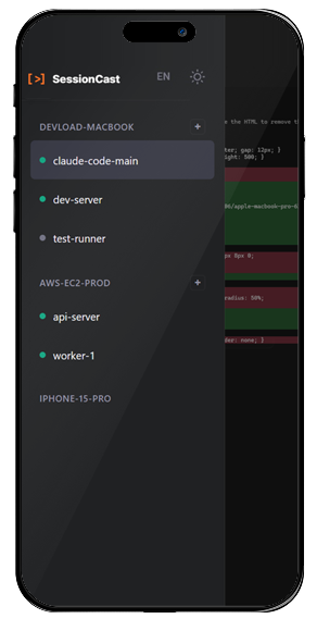 SessionCast on Mobile